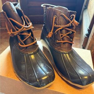 SPERRY Women’s Brown Waterproof Duck Boots